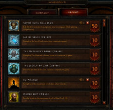 Achievements in Diablo 3